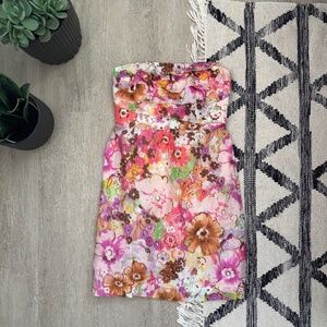 J.Crew Strapless Floral Dress | Size 0